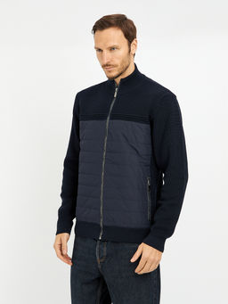 кардиган мужской на молнии темно-синий - Glenfield фото 3
