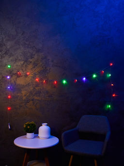 Гирлянда Нить 3 м с насадками Звёзды, IP20, прозрачная нить, 20 LED, батарейки AAх3 (нет в комплекте), свечение мульти - Luazon lighting фото 5