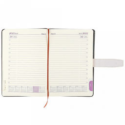 Ежедневник датированный 2025г 14,2х21см Одуванчик 112 листов, в линейку, сшитый внутренний блок, с закладкой, обложка ПВХ софт тач, отделочная строчка, тиснение золотом, цвет серый матовый, застежка на магните (Китай) - Домашняя мода фото 12