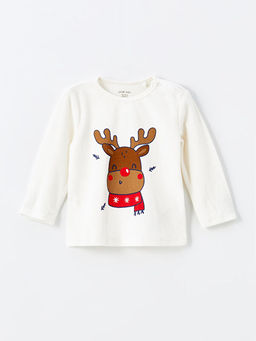 Bisiklet Yaka Uzun Kollu Y?lba?? Temal? Erkek Bebek Pijama Tak?m? - Waikiki фото 2