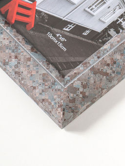 Фоторамка пластик 10х15 см "Марокканская мозаика" оттенки коричневого 19,8х15х2 см