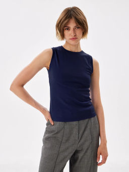 Топ женский трикотажный T-lab TL-T-011K-RT-т.синий