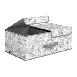 VAL VG-BOX-L2 Короб стеллажный 2-х секционный, 50*30*20 см, VINTAGE GREY, шт