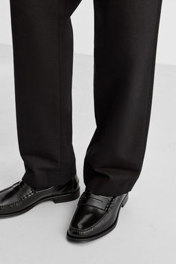 LEATHER PENNY STRAP LOAFERS - Zara фото 4