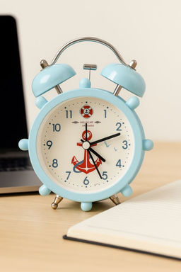 Часы-будильник "Aboard Якорь", light blue (14х11 см)