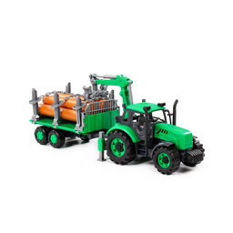 Трактор Прогресс лесовоз инерционный (зелёный) (в коробке) - Полесье фото 6