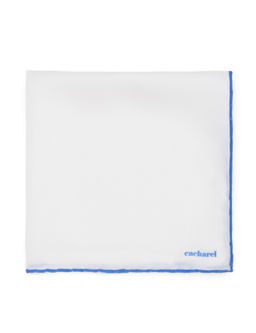 Синий базовый шелковый платок - Cacharel фото 3