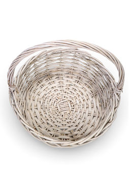 Корзина плетёная для хранения Kask, из лозы, с ручкой, белая, набор 5 шт.