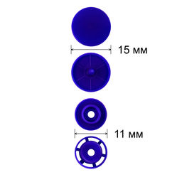 Кнопка Micron POM-15/500 Кнопки пластиковые пластик d 15 мм 500 шт. № 007 синий