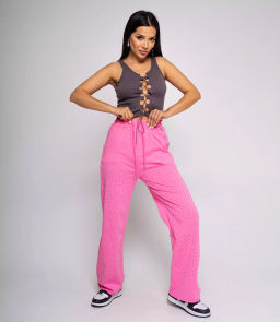 Спортивные брюки #КТ093 (1), розовый