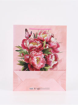 Пакет подарочный «Цветы. Поздравляю!», 40×15×49 см