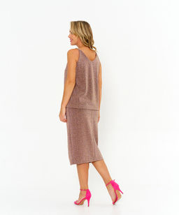 Юбка нарядная трикотаж люрекс