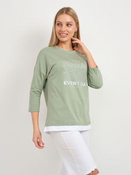 Лонгслив женский Лео фисташка