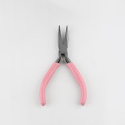 Тонкогубцы изогнутые, для рукоделия, 13×6.5 см, цвет серебряный/розовый