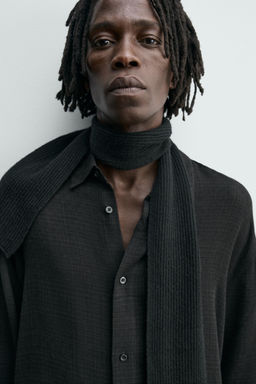 VISCOSE/COTTON TEXTURED SHIRT - Zara фото 5