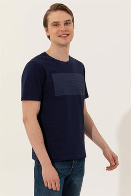 Мужская темно-синяя футболка с круглым вырезом Неожиданная скидка в корзине - U.s. polo assn фото 3