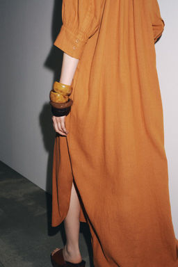 ZW COLLECTION LINEN TUNIC DRESS - Zara фото 3