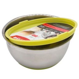 Миска стальная с крышкой MIX 16х9.5см 1.4л зеленая - Attribute фото 7