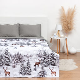 Покрывало «Этель» 1.5 сп Snow forest, 145×210 см, микрофибра