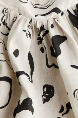 Vestido estampado de lino - H&m фото 9
