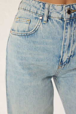 Ac?k Mavi Yuksek Bel Wide Leg Jeans TWOSS25JE00058 - Trendyolmilla фото 4