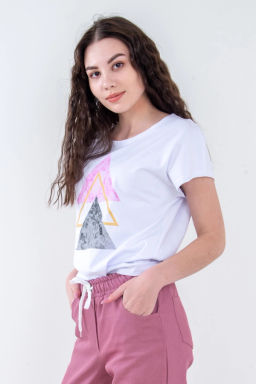 Футболка женская, цвет белый