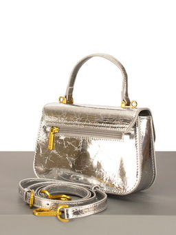 LACCOMA сумка Y1947-1-серебристый натуральная кожа полиэстер  фото 2