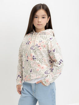 КР 302033/светлый жемчуг,летний сад джемпер (худи) для дев