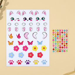 Набор для украшения яиц Котики на пасху, 25?15 см