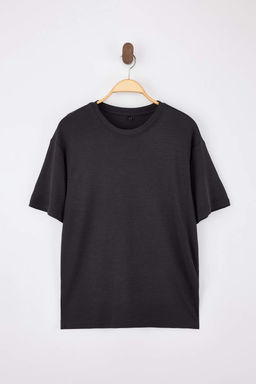 Indigo Wardrobe Essentials Dusuk Omuz Regular Fit Yumusak Tuse Modal T-Shirt TMNSS26TS00007 - Trendyolmilla фото 5