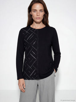 Bisiklet Yaka Ta?l? Bluz