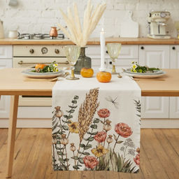 Дорожка на стол Этель Kitchen collection 40×149 см, 100% хлопок, репс 210 г/м², белая