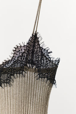 METALLIC THREAD KNIT LACE TOP - Zara фото 6