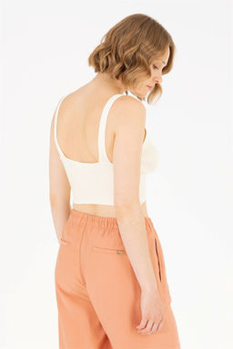 U. S. Polo Assn Женский свитер цвета экрю с v-образным вырезом - U.s. polo assn фото 12