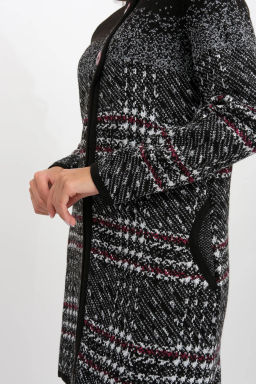 ЗЛАТА Кардиган В 1742 ст/черно-ягодный