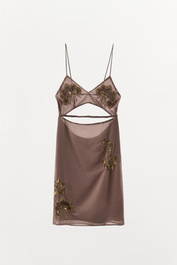 CUT-OUT DRESS WITH BEADS - Zara фото 5
