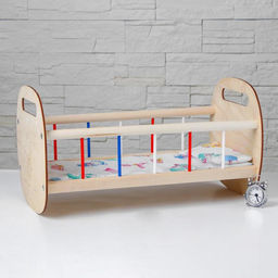 Кроватка для кукол, постельное белье в комплекте