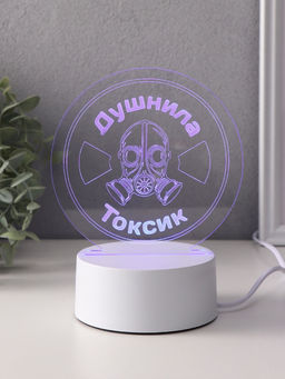 Светильник 3D RISALUX «Душнила. Токсик», LED-ночник, RGB, от сети, 9.5×14×15 см