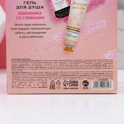 Подарочный набор косметики «Мечтай!», гель для душа мартини 250 мл и крем для рук 30 мл, Чистое счастье