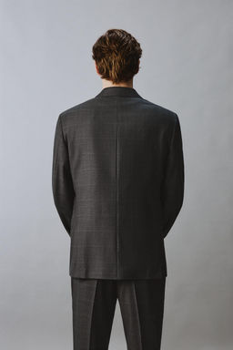 BLAZER TRAJE CUADROS 100% LANA / Marengo vigor? - Zara фото 3