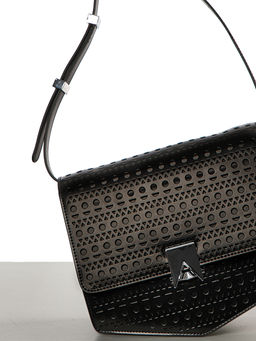 LACCOMA сумка Q8020-1-черный натуральная кожа  фото 5