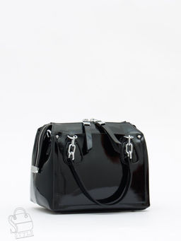 Сумка женская кожаная 0913-2Q black Polina&Eiterou