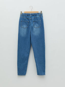 Basic Pamuklu K?z ?ocuk Mom Jean Pantolon - Waikiki фото 2