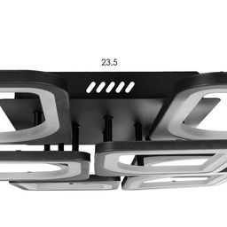 Люстра с ПДУ 59112/8BK, LED, 240 Вт, 3000-6000К, диммер, чёрный, 55×55×10 см