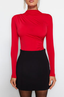 TRENDYOLMILLA K?rm?z? Vucuda Oturan Yaka Detayl? Body TPRAW24BD00008  фото 4