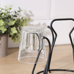 Подставка для стаканов Доляна, 20×20×18 см, чёрная