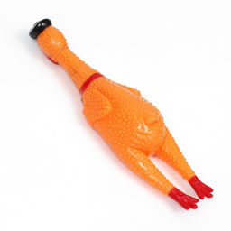 Игрушка пищащая Курица пират для собак, 28 см, жёлтая - Пижон фото 3