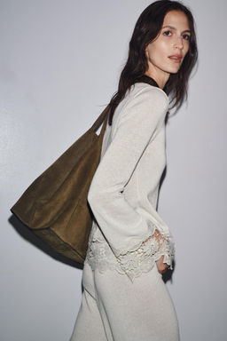 GUIPURE COMBINATION T-SHIRT - Zara фото 16