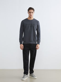 Bisiklet Yaka Erkek Kal?n Sweatshirt