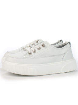 05-SD8-1D WHITE Кроссовки женские (натуральная кожа)